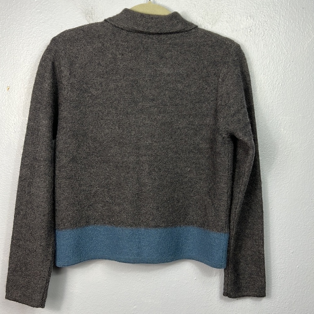 Pendleton Virgin Wool Gray Embroidered Button Fro… - image 6